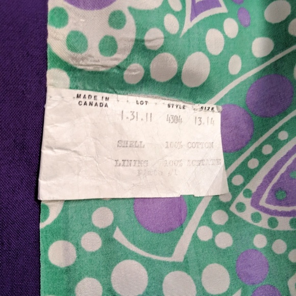 VINTAGE Purple Raincoat | Light Coat | w Old Tag - Picture 5 of 8